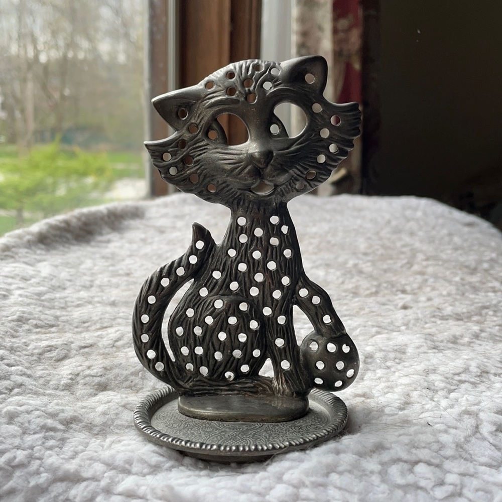 VINTAGE KITTY EARRING HOLDER - Picture 2 of 3